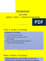 Wk2 - MODELS OF TEACHING Edited