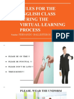 Rules For The English Class During The Virtual Learning Process
