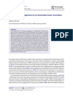 Mathematics Engagement in An Australian Lower Secondary School