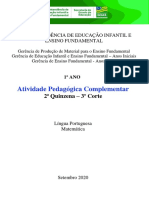 Ensino Fundamental: Atividades de Língua Portuguesa e Matemática