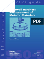 Rockwell Hardness Test Measurement of Metallic Materials