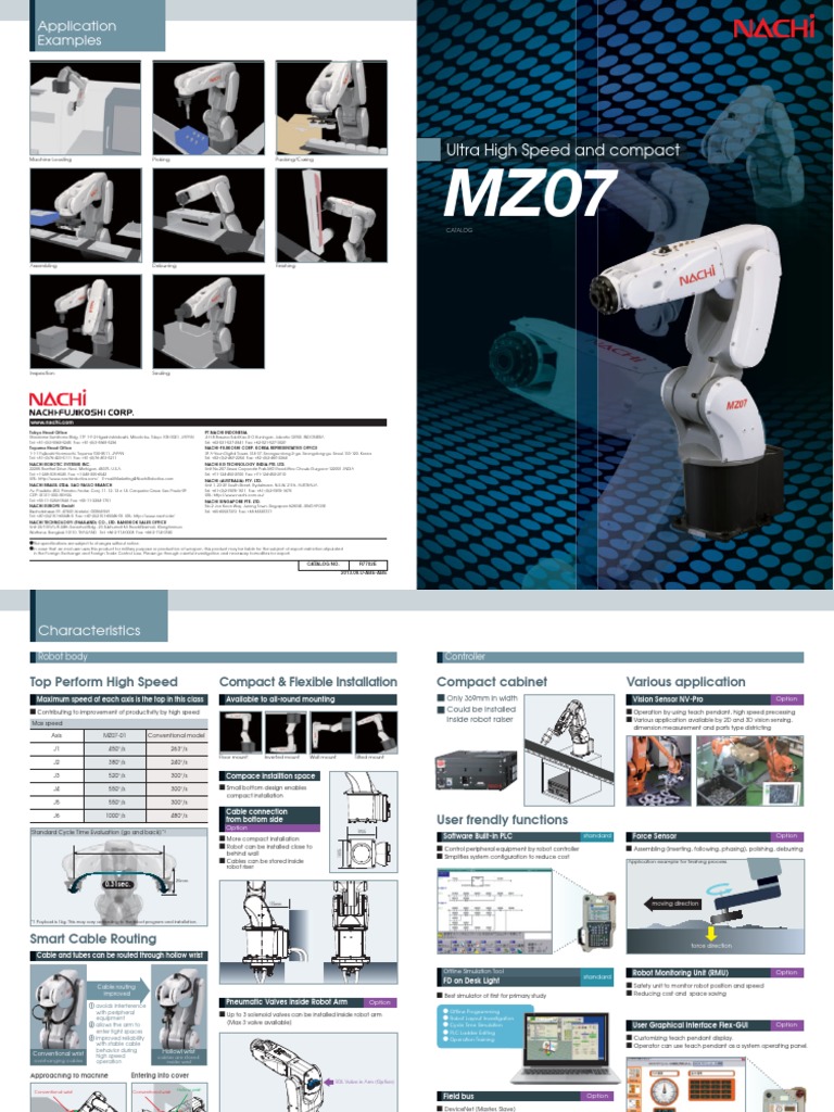 Nachi MZ07 Robot Specifications Manual | PDF | Programmable Logic ...