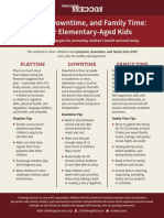 Playtime, Downtime, and Family Time: PDF For Elementary-Aged Kids