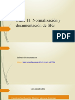 Clase 11: Normalización y documentación de SIG