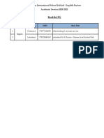 Booklist PG: Pakistan International School Jeddah - English Section Academic Session 2020-2021