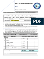 Faculty of Engineering: Laboratory Report Cover Sheet