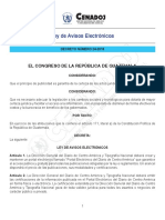 Ley de Avisos Electrónicos: El Congreso de La República de Guatemala