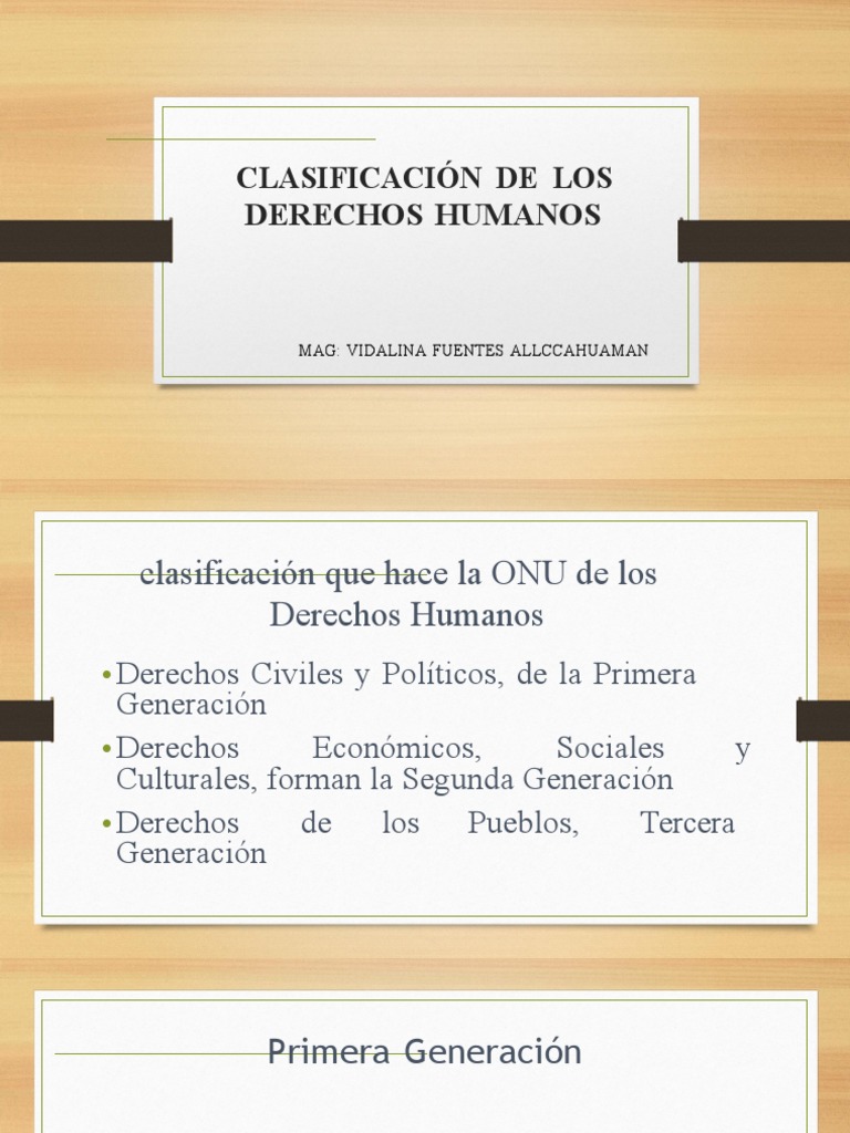 Clasificación de Derechos Humanos ONU | PDF | Derechos civiles y ...