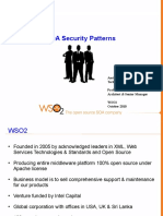 SOA Security Patterns: Amila Jayasekara Technical Lead Prabath Siriwardena Architect & Senior Manager Wso2 October 2010