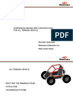 Suspension Design and Construction For All Terrain Vehicle