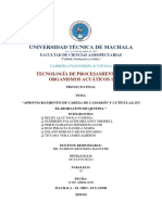 Proyecto Tpoa I Aprovechamiento de Cabeza de Camarón y Cutículas en Elaboración de Quitina