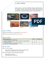 Video Journal Activity Solar Cooking