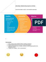 Relationship Spectrum - Healthy Relationship Activity