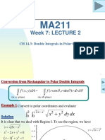 Week 7: LECTURE 2: CH 14.3: Double Integrals in Polar Coordinates