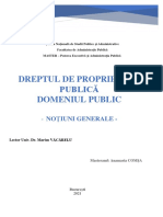 Examen Anamaria COMȘA_PEX_I - Dreptul de Proprietate_Domeniul Public_notiuni Generale