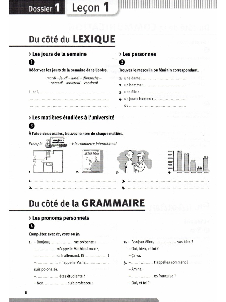 Cahier - Dossier 1 | PDF