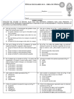 Primera Evaluacion de Fisica Oce 2019 A