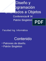 Conferencia # 14 Patrón Singleton: Facultad Ing. Informática