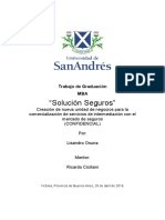 Solución Seguros: Creación de nueva unidad de negocios para la comercialización de servicios de intermediación con el mercado de seguros