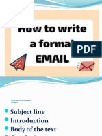 How To Write A Formal Email