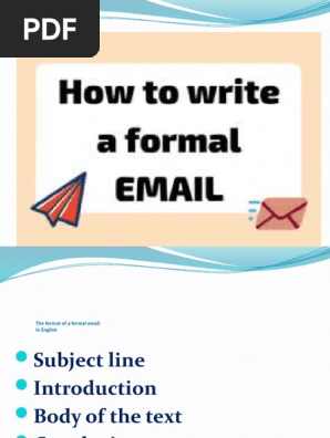 How to Write a Formal Email