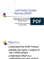 APQP (Advanced Product Quality Planning) 2004 Guideline 