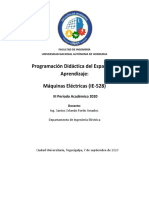 Planificacion Didactica de Maquinas Electricas III Pac 2020 Sección 1500