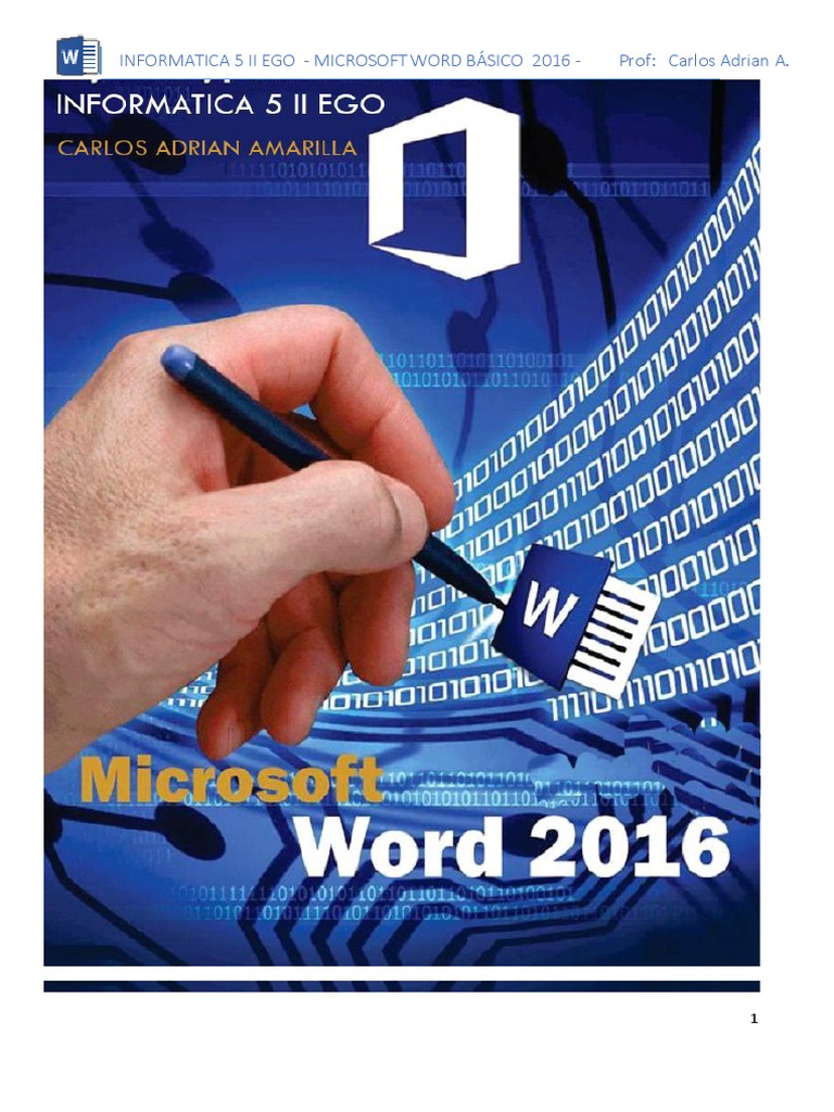 Guía Básica de Microsoft Word 2016 | PDF | Microsoft Word | Microsoft
