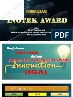Sosialisasi Inotek Award 2021 Balitbang Prov. Jatim