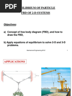 Equilibrium of Particle FBD of 2-D Systems: Objectives