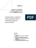 B. BOLAÑOS - MOLINA. Educación y Curriculo