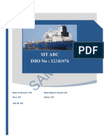 Sample Tanker Prepurchase S&P Report Layout