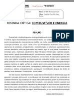 Resenha Crítica - Combustíveis e Energia