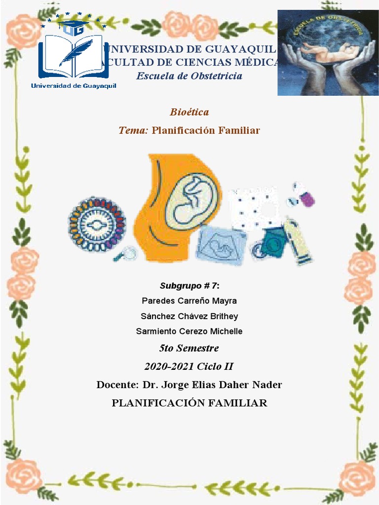 Planificación Familiar | PDF | Control de la natalidad | Planificación ...