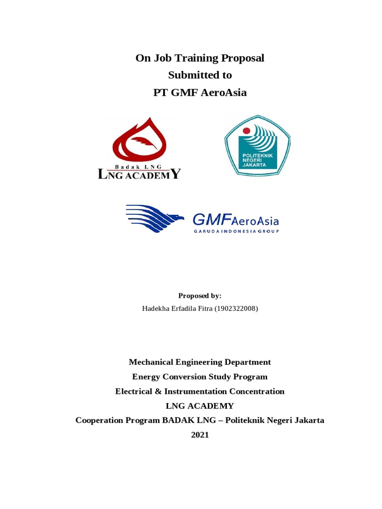 Internship Proposal for PT GMF AeroAsia | PDF | Instrumentation ...