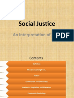 Social Justice: An Interpretation of Sorts