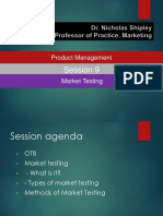 Session 9 - Market Testing