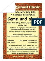 Zemel Flyer Celebrate With Song 2011