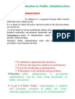 1: Introduction To Public Administration: What Is Public Adminstration?