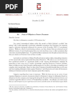 Dominion V Carone "Notice of Obligation To Preserve Documents" Letter