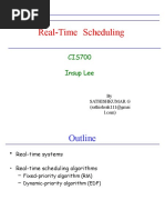 Real-Time Scheduling: CIS700 Insup Lee