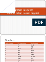 Numbers in English (Nomor Dalam Bahasa Inggris)