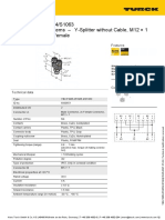 YB2-FSM5-2FKM5.4/S1063 2-Port Junction Systems - Y-Splitter Without Cable, M12 × 1 Male - 2x M12 × 1 Female