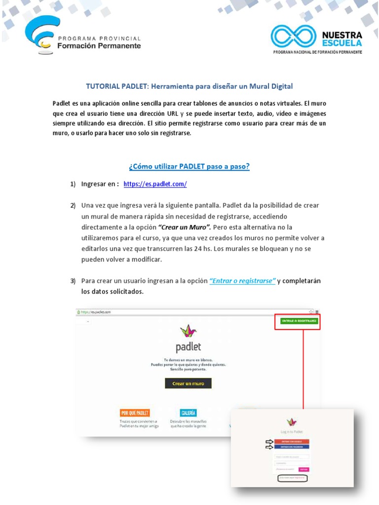 Tutorial para Crear Murales en Padlet | PDF | Contraseña | Página web