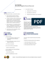 FL2 Mod 06 Tense and Affrimative and Negative Forms of Noun and Adjective Sentences 4