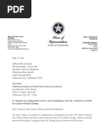 Glossip Letter To Governor