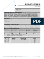 Böhler Er Ti 2-Ig: Classifications EN ISO 24034 AWS A5.16