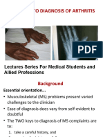 Approach To Diagnosis of Arthritis: Lectures Series For Medical Students and Allied Professions