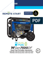 User Manual for WGen7500DF Dual Fuel Portable Generator