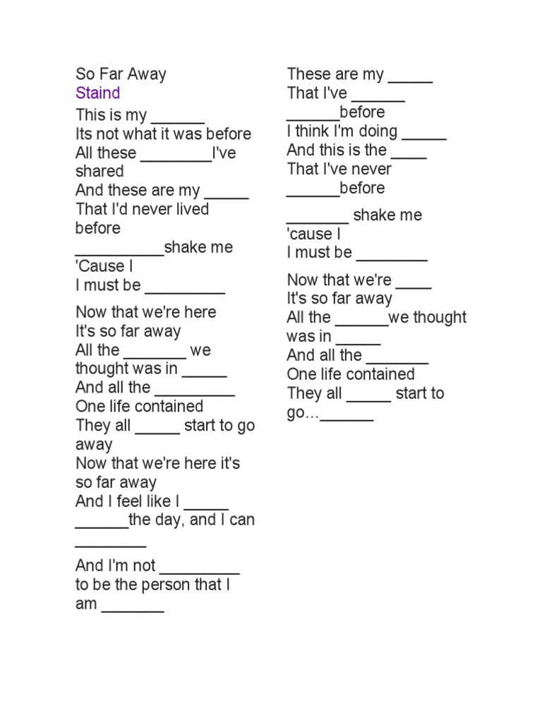 So Far Away | PDF | Self-Improvement